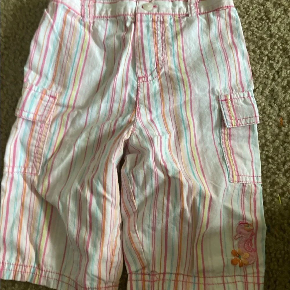 Infant Baby Girl Carters Colorful Striped Seahorse Pants